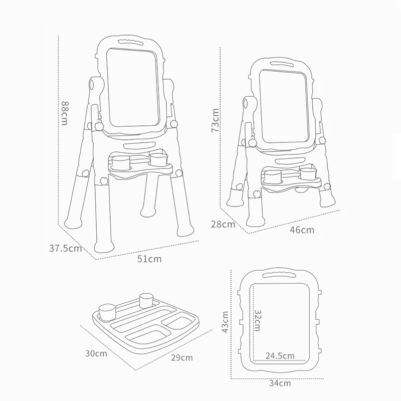 Детская доска для рисования babyinside магнитная двусторонняя письма детская