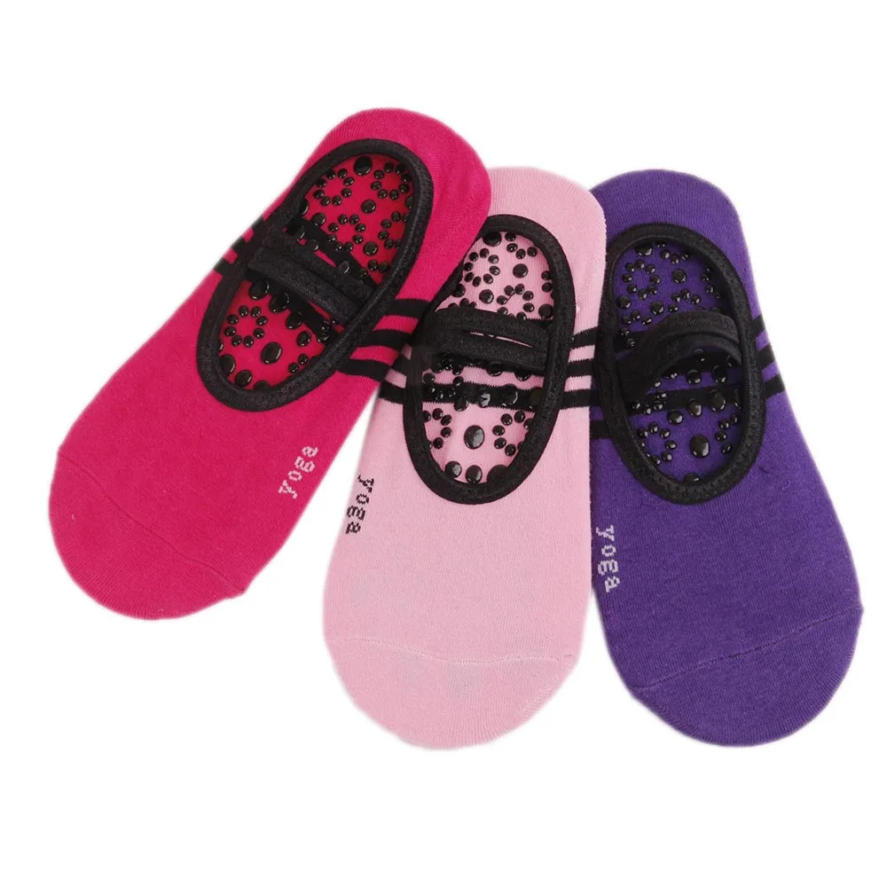 Спортивные Нескользящие бандажные хлопковые носки женские нескользящие