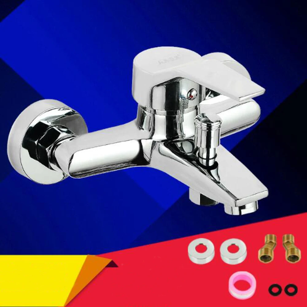 Настенный смеситель для ванны ванной кран горячей и холодной воды дома