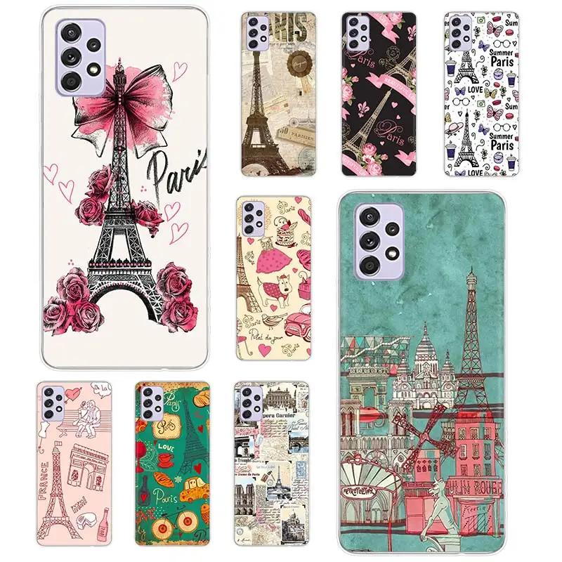 Чехол для телефона с изображением Парижской Эйфелевой башни чехол Samsung Galaxy A52 A51 A71
