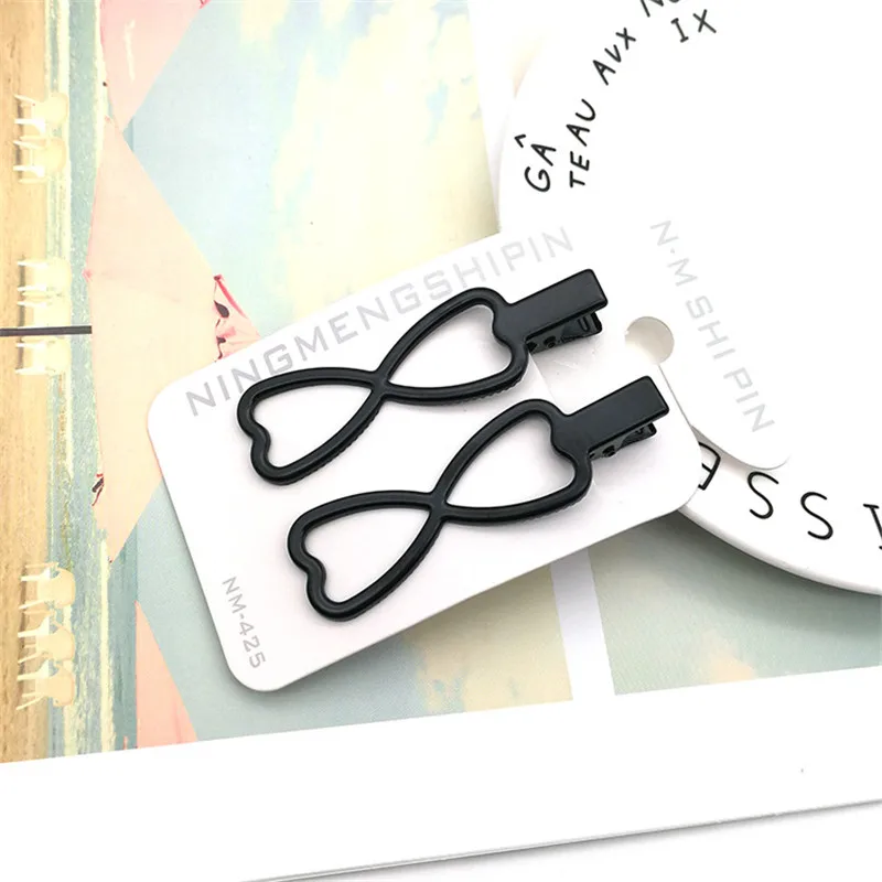 Корейские модные популярные простые шпильки с сердечками черная брошь Бобби