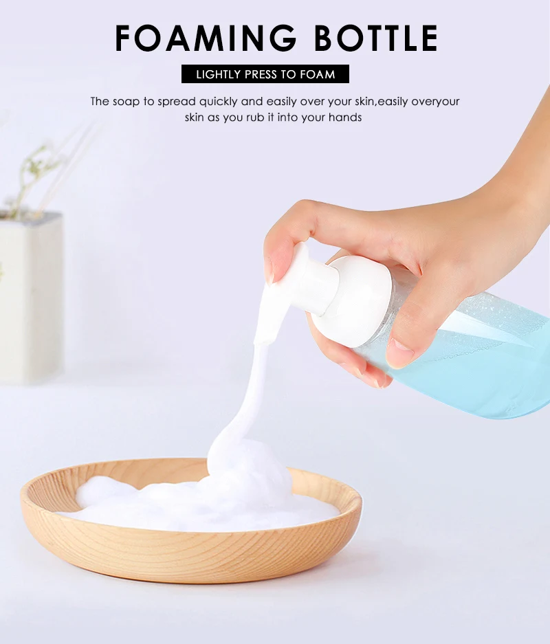 1 шт. 300 мл прозрачные пенясь бутылка мыла насоса распределителя муссов дозатор