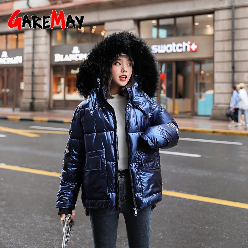 Женские пуховики куртки теплые женские с капюшоном и меховым воротником 2020