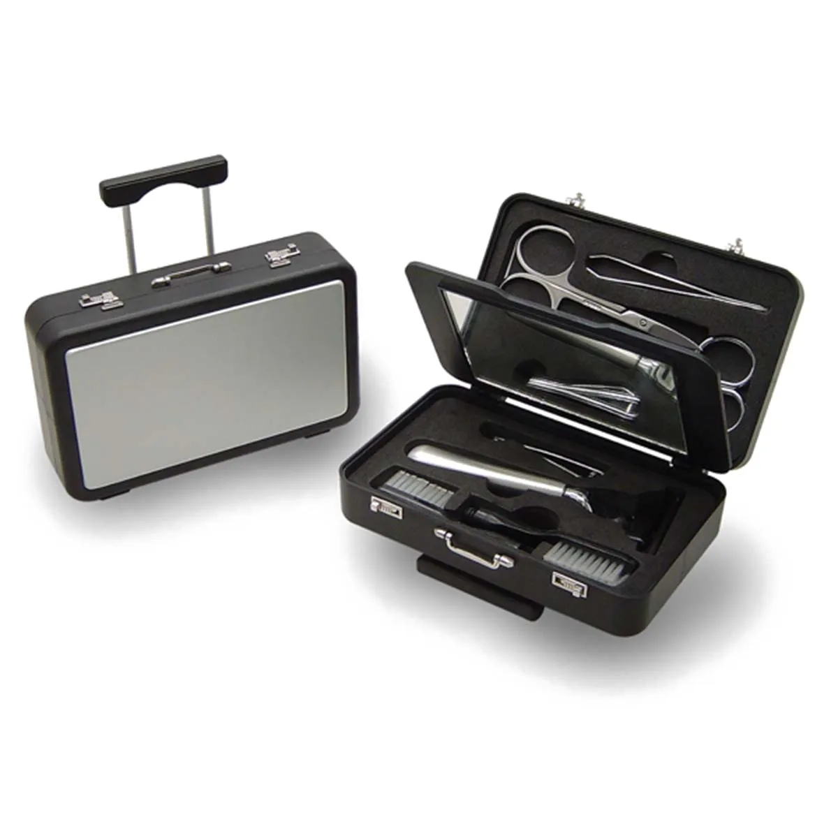 

iRAZOR Men Grooming Kit 3-layer Balde Compatible with Mach 3 Razor Luggage Bag Shaving Set for Travel