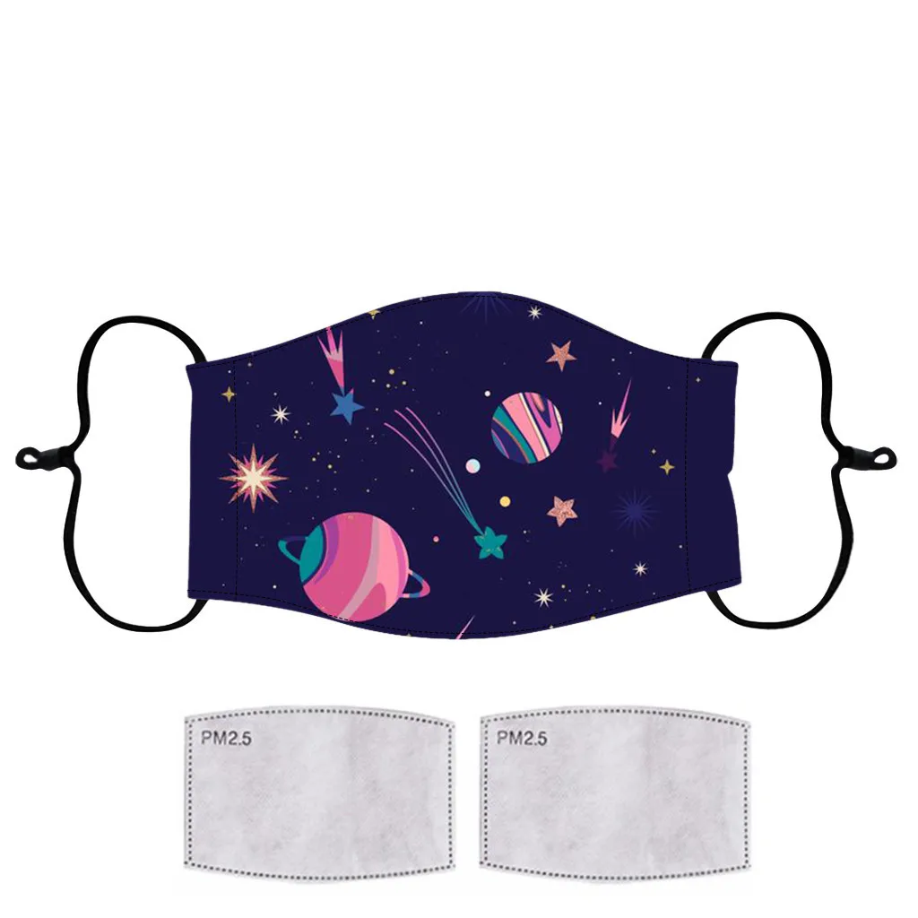 Детская маска для полости рта + 2 шт. фильтры чехол с мультипликационными героями