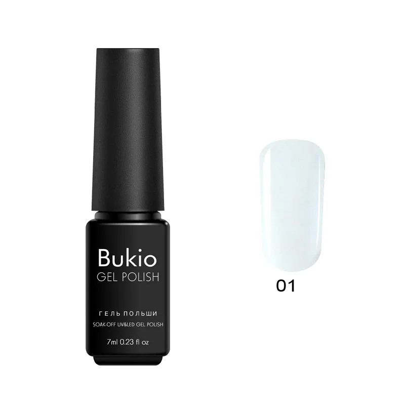 Bukio 29 чистых цветов Гель-лак 7 мл полуперманентные эмали замочить от УФ-гель лак для маникюра и ногтей дизайнерские украшения - Цвет: 01