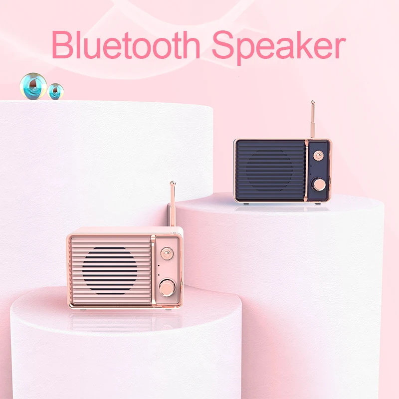 

Portable Mini Retro Bluetooth-compatible Speaker Stereo Subwoofer Wireless In/Outdoor For Mobile Phone For Xiaomi Iphone 2021