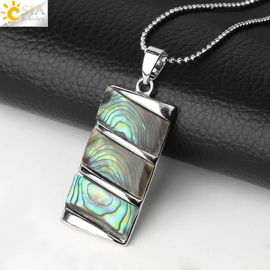 Женское и мужское ожерелье CSJA природное разноцветное искусственное