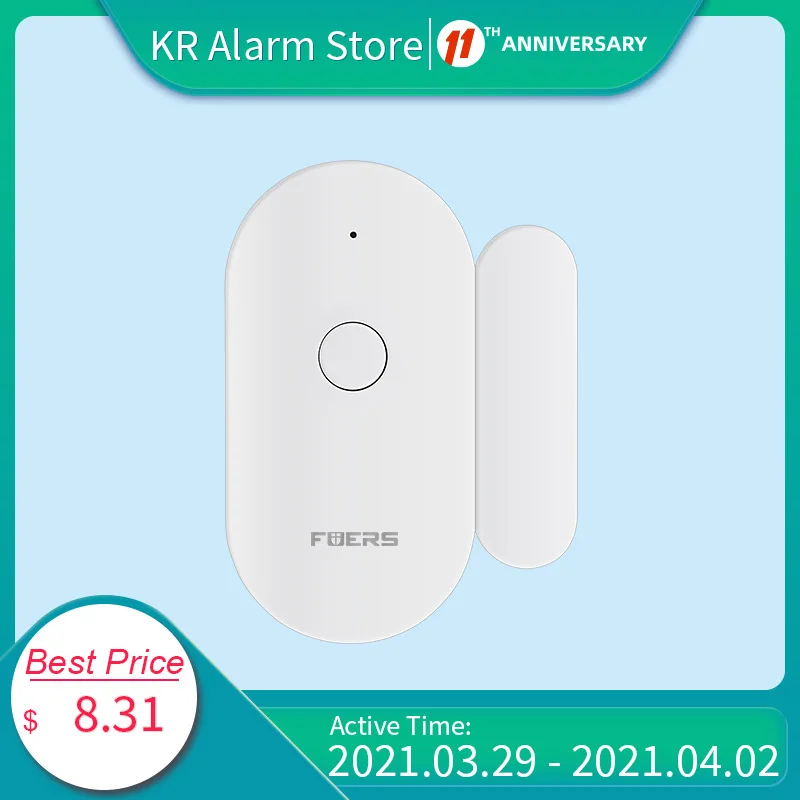 Беспроводной магнитный мини датчик FUERS с Wi Fi управление через приложение защита