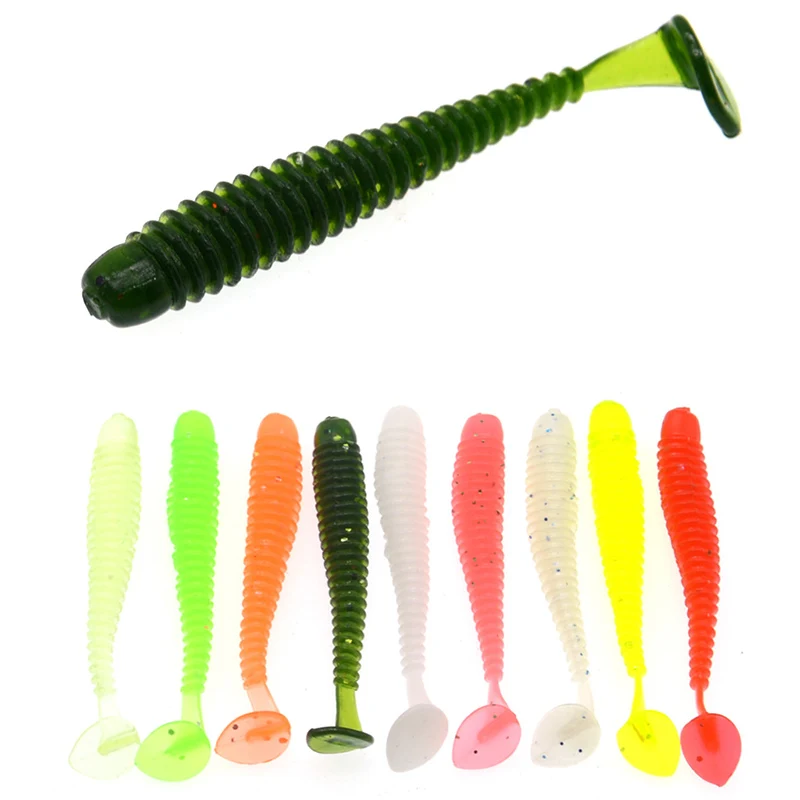 5 шт. Т Тип Мягкая приманка в виде червя набор ларва бионические черви силиконовая