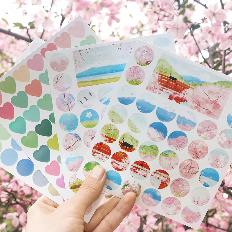 

8pakcs/LOT spring banquet music series daily Creative fresh deceration DIY paper sticker