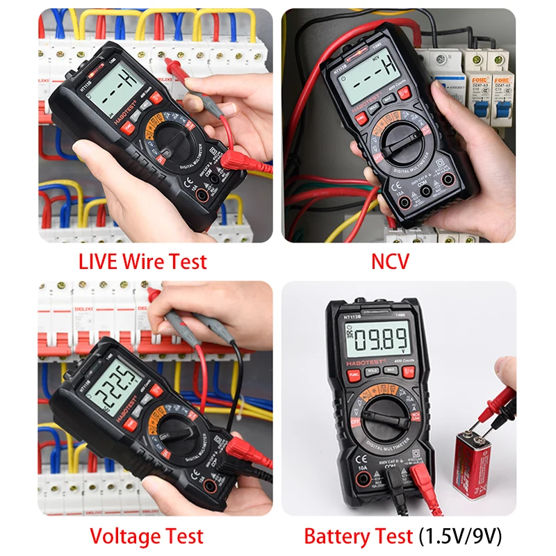 Тестер транзисторов мультиметр цифровой профессиональный True RMS 600 В 10 А AC/DC Ом