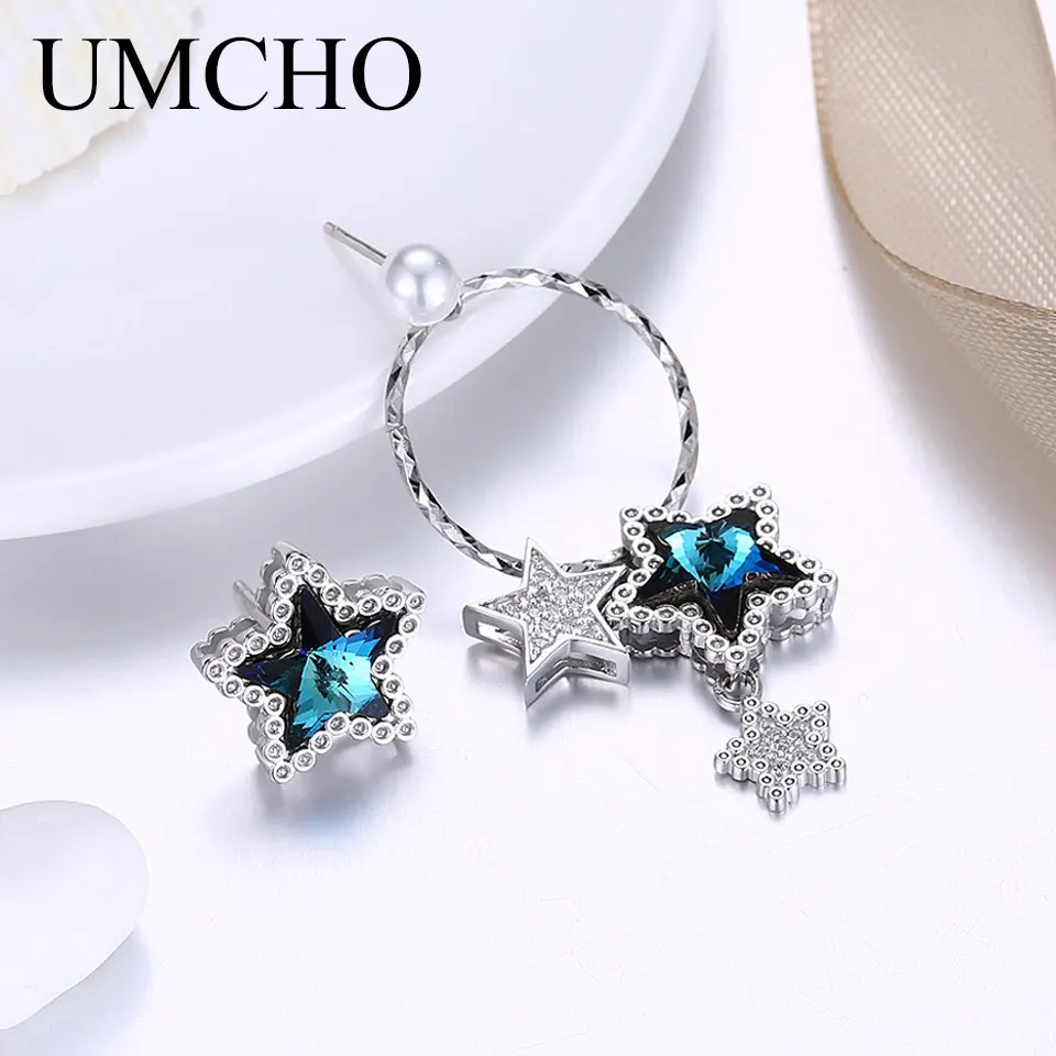 Женские серьги-гвоздики из серебра 925 пробы с кристаллами |