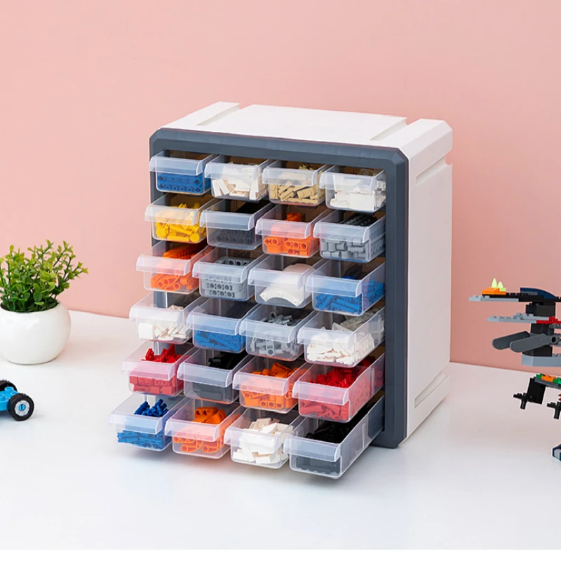 Ящик для хранения с несколькими отделениями пылезащитный Настольный органайзер