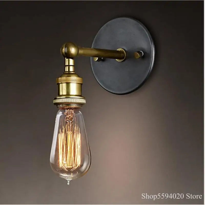 Настенный светильник Бронзовый в стиле ретро железный винтажный светодиодный с