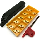 Внешний держатель токарного инструмента SVJCR1010H11 svjcr12h11 SVJCR1616H11 SVJCR2020K11 svjcr2525m11, твердосплавные вставки в комплекте, VCMT110304