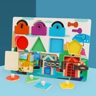 Игрушки Монтессори, Детская занятая доска, разблокировка, обучение, необходимая образовательная сенсорная доска для малышей, интеллектуальная развивающая игрушка