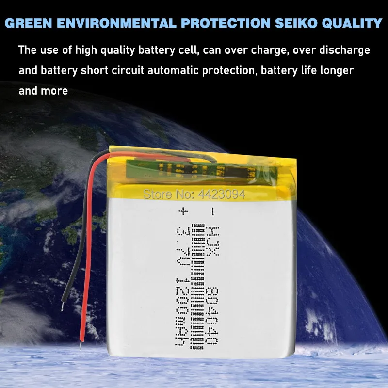 

804040 Lithium Polymer Lipo cells Rechargeable 1200mAh Li-Po li ion Battery Li-Po Battery For LED Light MP3 MP4 Mobile Phone