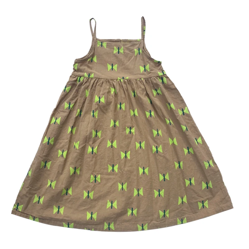 

Girls Floral Dresses 2021 New Fashion Sweet Kids Buttoned Long Sling Dress Children Sleeveless Vestidos Toddler Baby Clothing