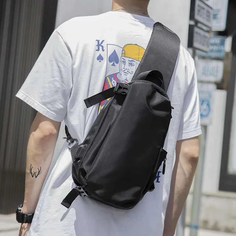 Мужская сумка через плечо Bolso Hombre слинг для мальчиков нагрудная USB интерфейс