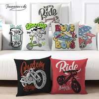 fuwatacchi cartoon bicycle pattern cushion cover 45x45 sports bar decoration sofa cushions pillowcases cute home textile