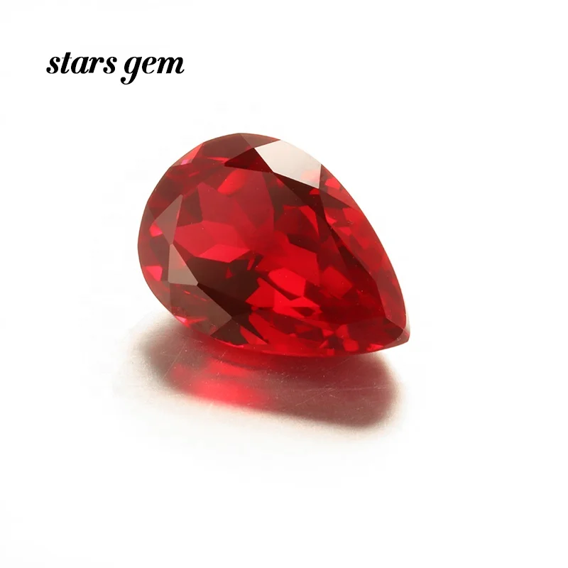 Pear Shape 5x8mm-13x18mm Lab Grown Ruby Gemstone for Jewelry Setting | Украшения и аксессуары