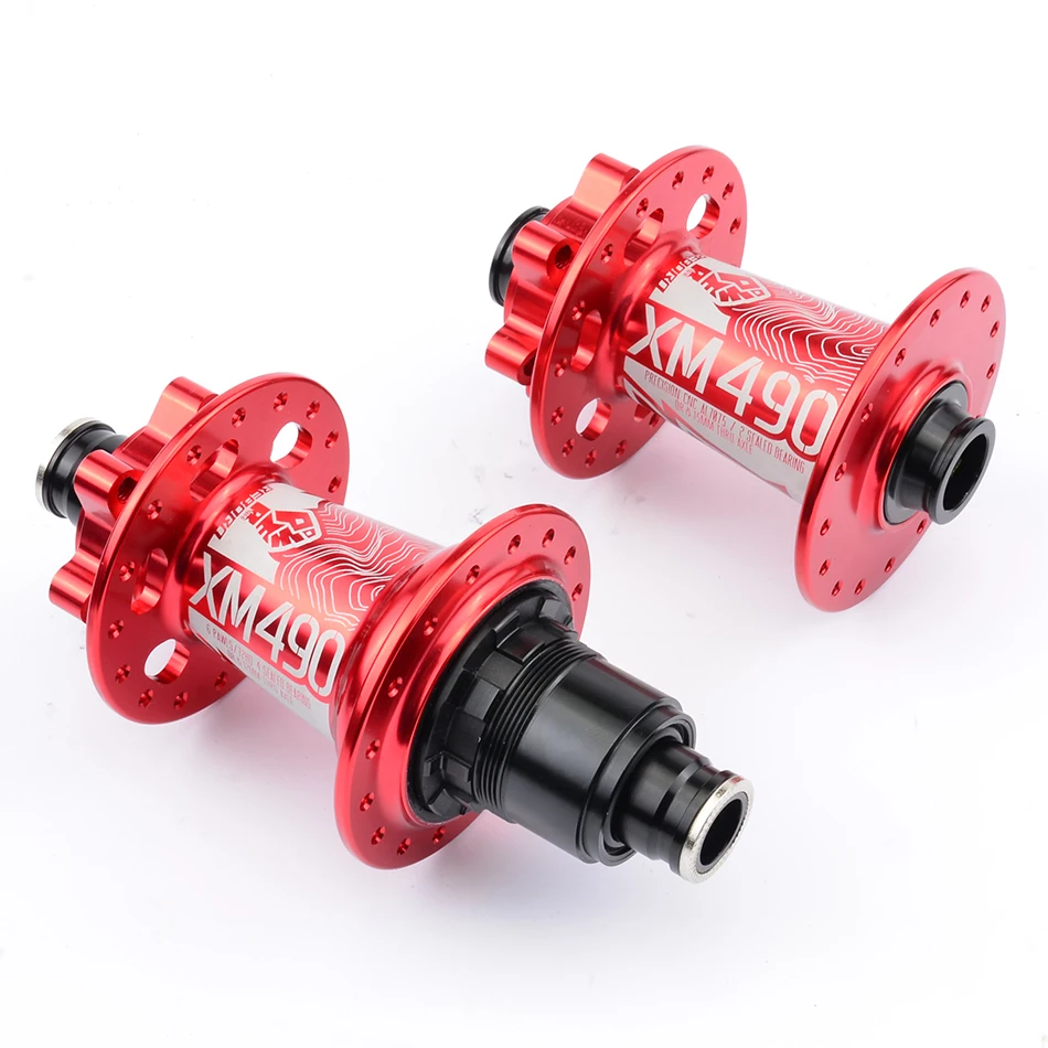 

free delivery Koozer XM490 hubs 4 bearings MTB mountain bike hub QR100*15 12*142mm thru32holes disc brake bike hub28 32 36 holes
