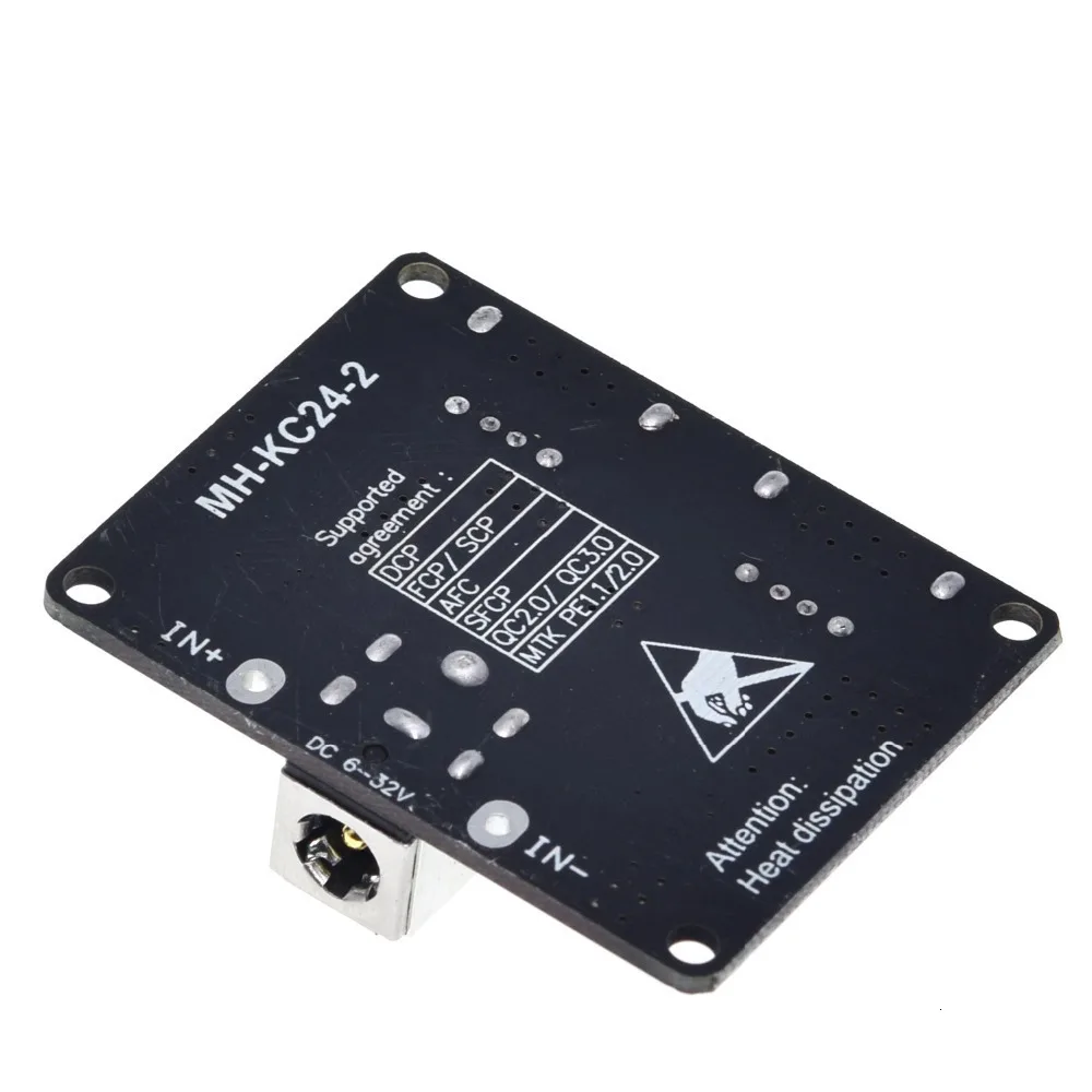 USB QC3.0 QC2.0 USB DC-DC понижающий преобразователь зарядный понижающий модуль 6-32 в 9 в 12 В 24 В для быстрого зарядного устройства печатная плата 5 В