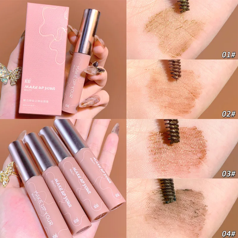 

Eyebrow Cream Is Natural and Long Lasting. It Is Not Easy To Smudge and Decolorize. Eyebrow Cream Milk Coffee Tea Brown Brow Gel