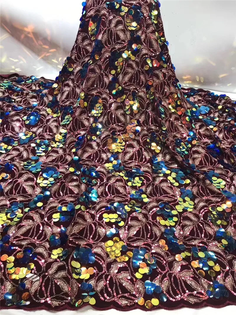 5 ярдов/шт африканская кружевная ткань Горячая продажа французский бархат