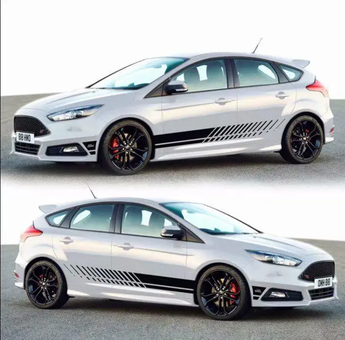 Автомобильная наклейка 2 шт./лот м наклейки сделай сам с обеих сторон гоночные