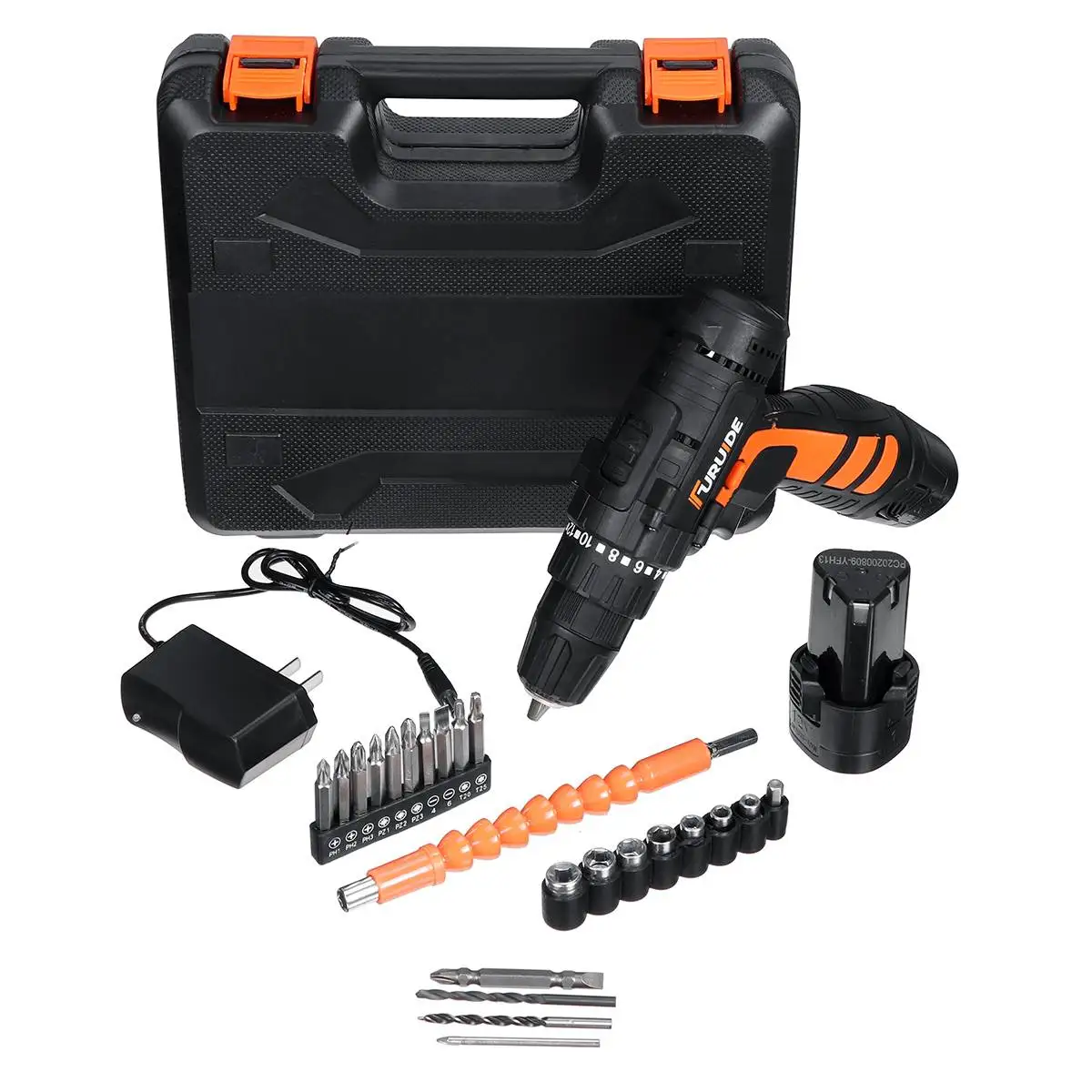 

Electric Cordless Drill 12V 2 Speed LED lighting Impact Electric Screwdriver Mini Wireless Power Driver with Bits Set Batteries