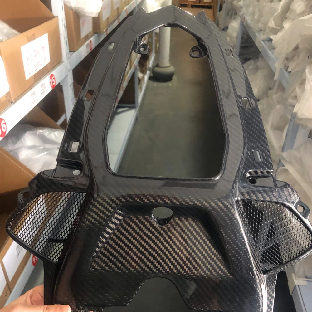 100% углеродное волокно обтекатель заднего сиденья мотоцикла блеск саржа для BMW