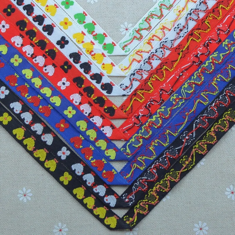 Вышивка жаккардовая мультяшная лента тесьма ручной работы DIY Швейные