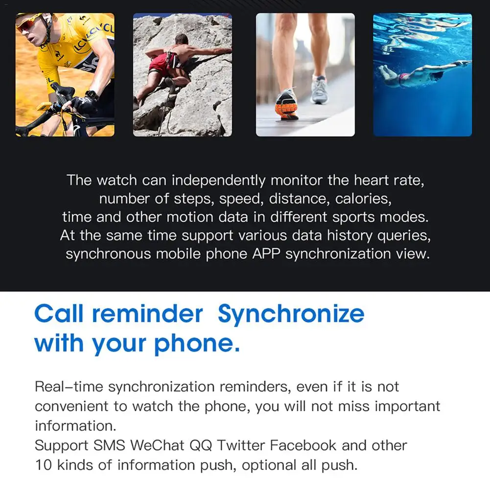 Sports Pedometer L9 Bluetooth Men Fitenss Smart Watch Cardiogram PPG HRV Heart Rate Monitor IP68 Waterproof Walk Health Bracelet