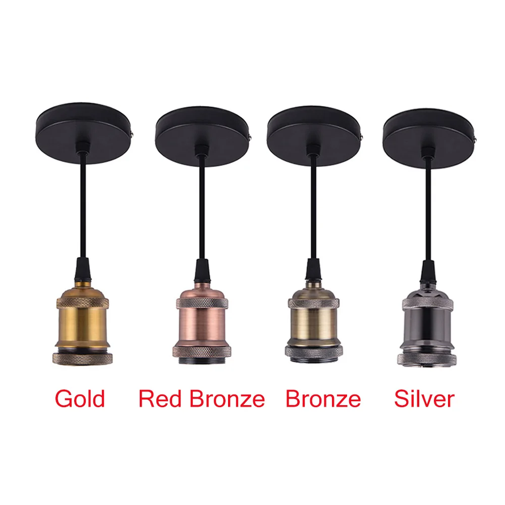 

Pendant Vintage Chandelier Aluminum Lamp Holder For Restaurant Home Bar Home Hanging Retro Ceiling Light Socket For E27 Bulb