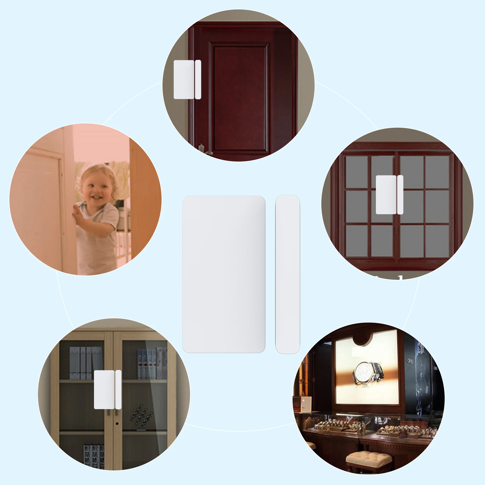 

Wireless Door Window Sensor WiFi Smart Door Intrusion Detector Tuya APP Remote Control Home Security Alarm Amazon alexa IFTTT