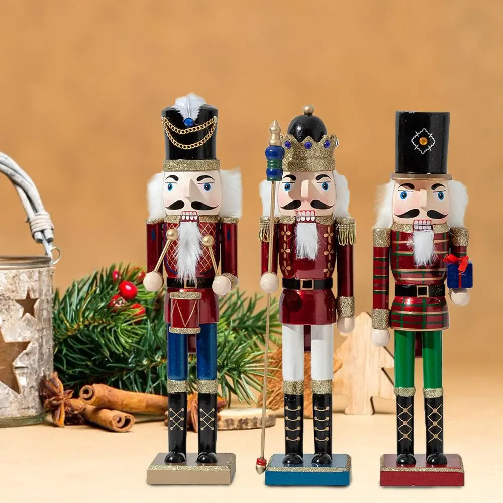 Рождественские украшения для дома 38 см/50 см из цельного дерева солдатики