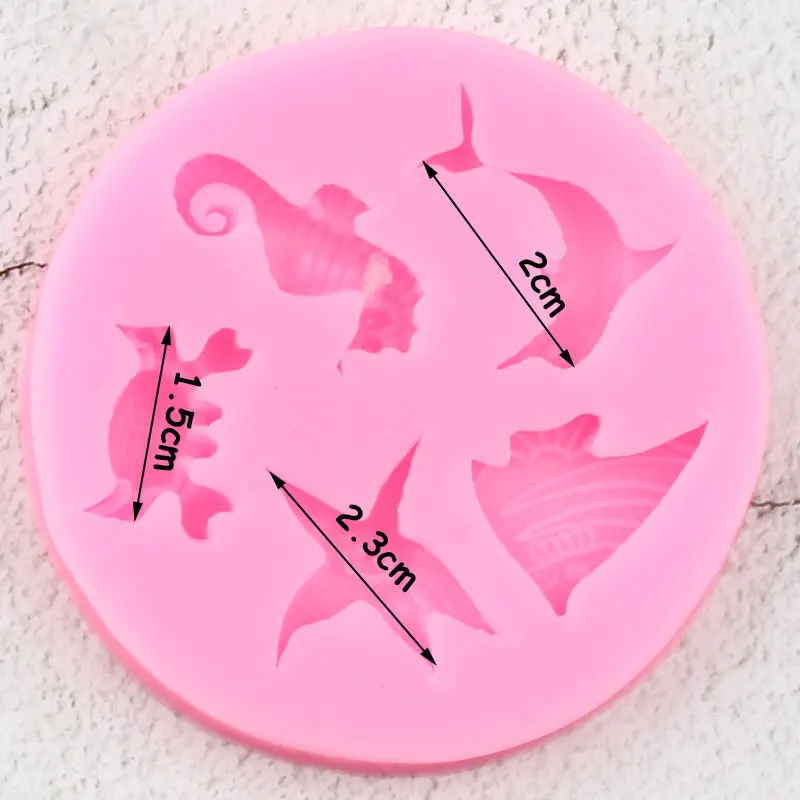 Силиконовая форма для морской лошади морская звезда дельфин кекс Topper