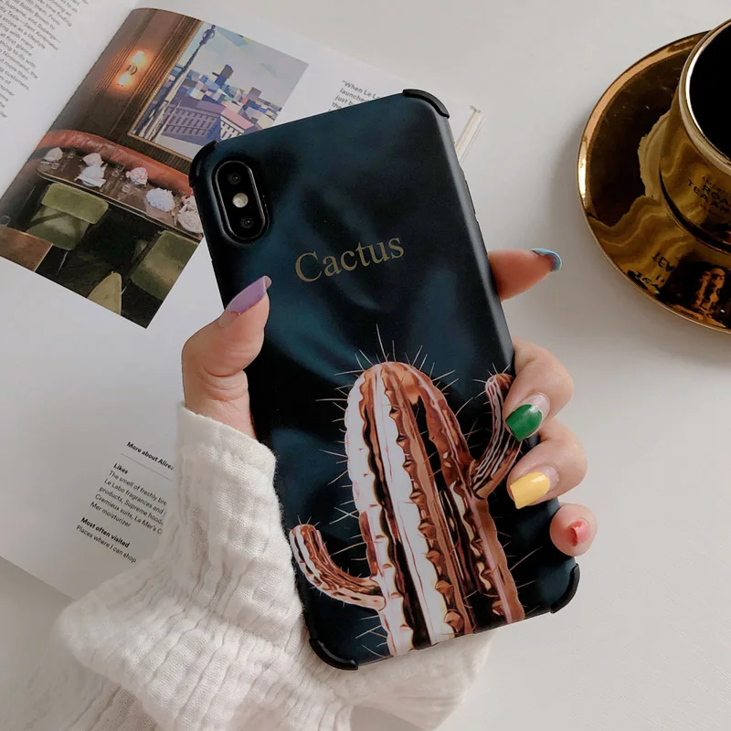 Lovebay Banana Leaf Letters Avocado Phone Case For iPhone 11 X XR XS 11Pro Max 7 8 Plus Splicing Anti-fall Protect Back Cover |