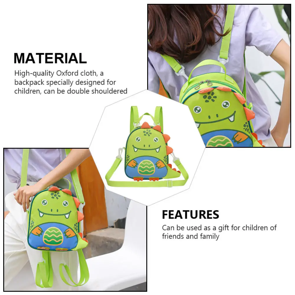 

1pc Kids School Backpack Cartoon Kindergarten Backpack for Children (Green)