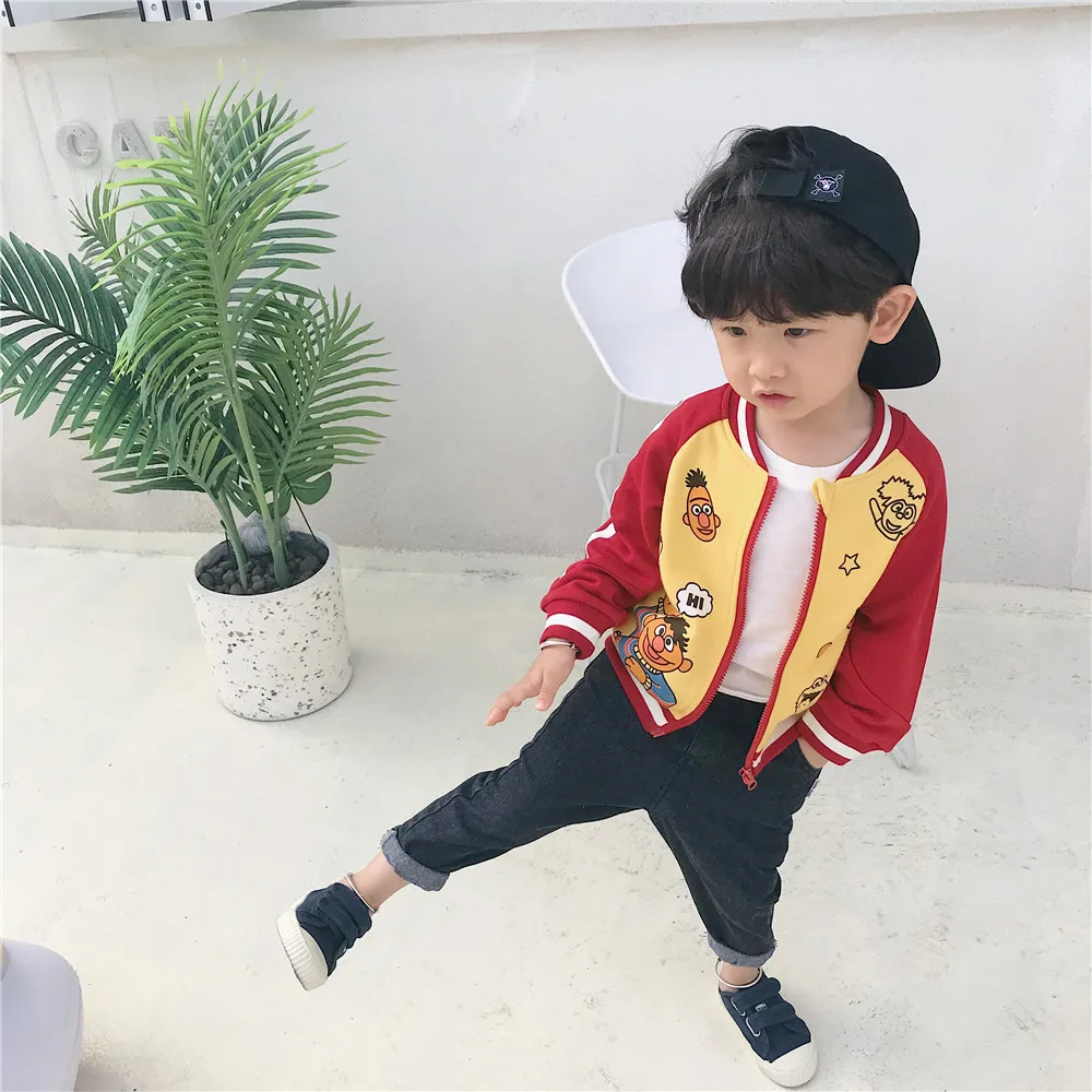 Tonytaobaby/Новая Осенняя детская одежда пальто с героями мультфильмов рубашка на молнии куртка для маленьких мальчиков куртка для маленьких девочек