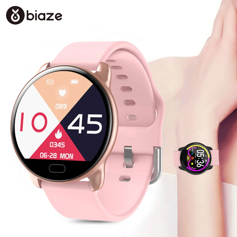 Biaze BL9 Women Smart Watch 1.22“Round Display Heart Rate Blood Pressure Monitor Fitness Tracker For iOS Android Smartwatch |