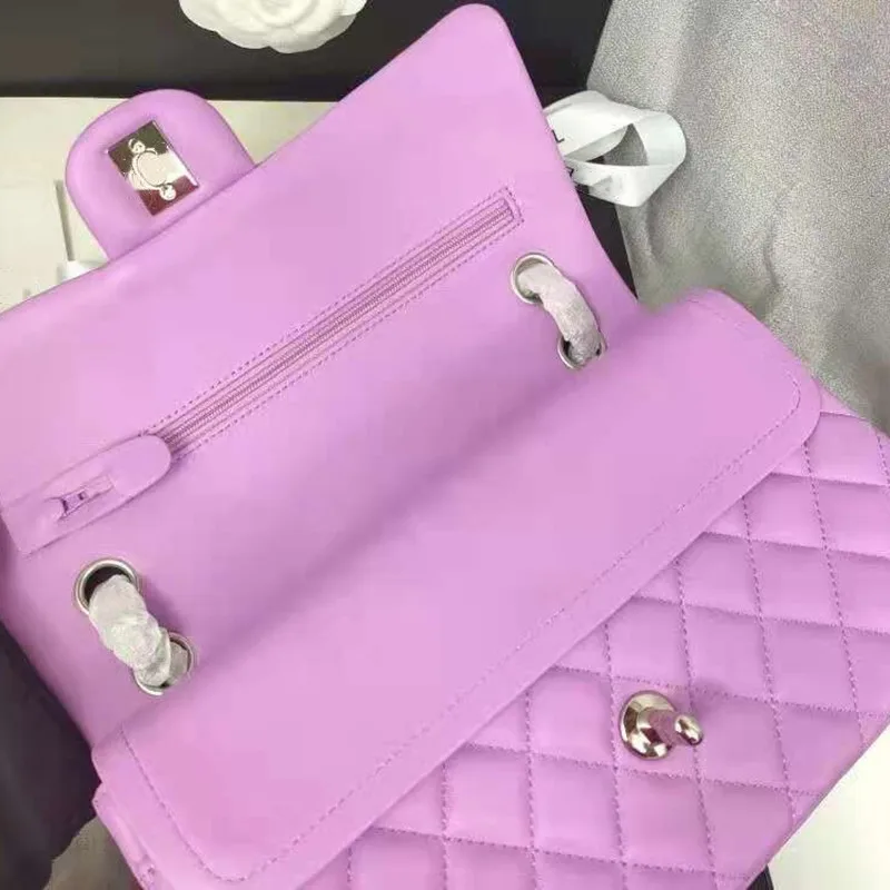 

2021 summer sheepskin bag women's new versatile atmosphere One Shoulder Messenger Bag Leather Small fragrance rhombic chain bag