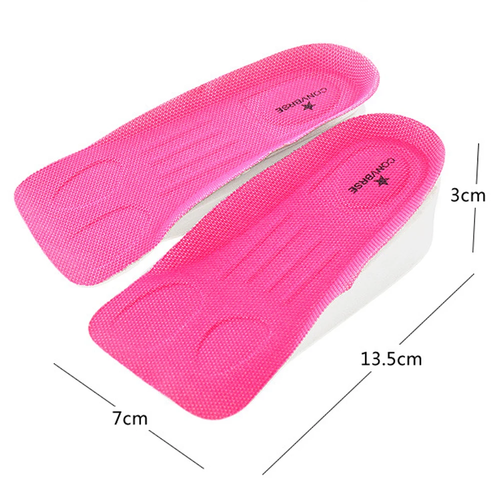 1 pair Random Color Height Increase Shoes Insole Foam Rubber Taller Shoe Insert Shoe pad Support Pad