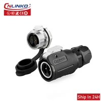 cnlinko lp16 plastic metal industrial 2pin aviation ip67 waterproof panel mounting plug socket power connector wire connection