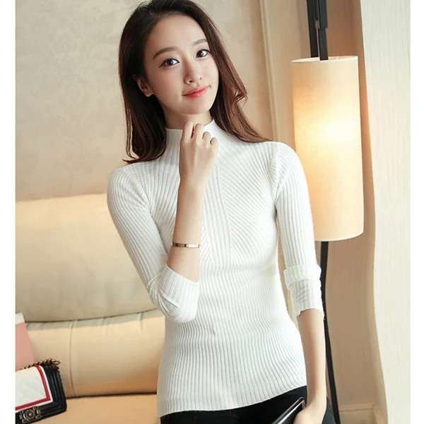 

Turtleneck Sweater Women Fashion 2020 Autumn Winter Black Tops Women Knitted Pullovers Long Sleeve Jumper Pull Femme Clothing