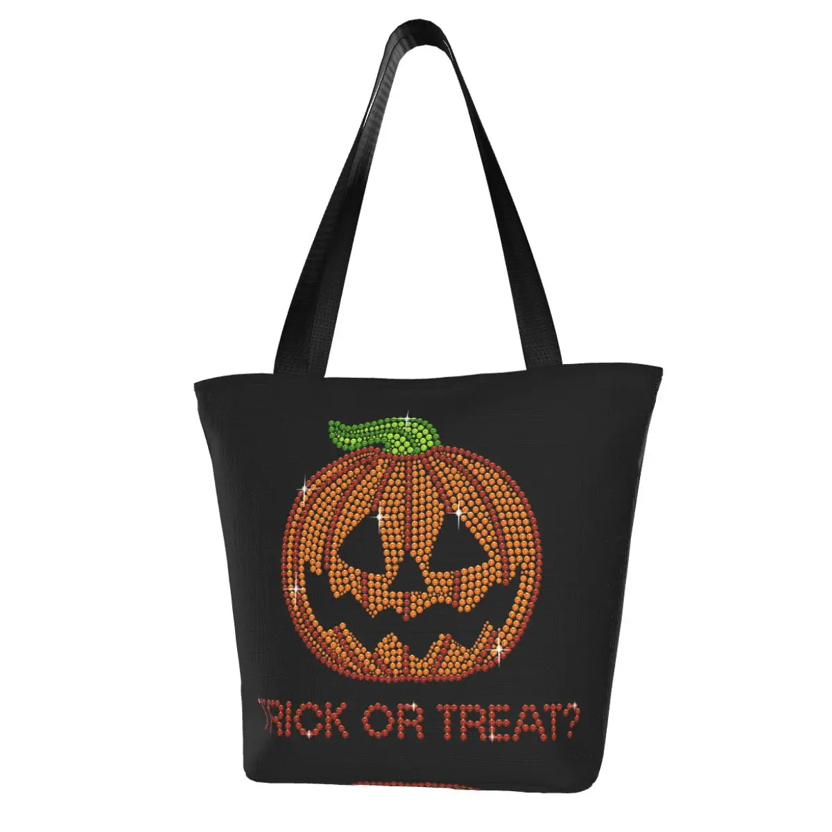 

Сумка для шоппинга на Хэллоуин с тыквой, трюком или удовольствием, смешные женские сумки оптом, тканевые школьные сумки в стиле ретро