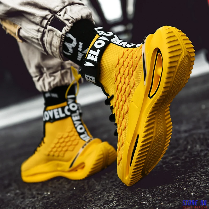 

High Top Casual Shoes For Men Comfortable Men's Shoes Designer Board Man Sneakers Outdoor Comfortable Breath Tide Big Size 45 46