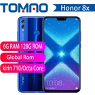 Смартфон Honor 8X, 6,5 дюйма, Kirin 710, 3750мА  ч, Android 8,1, двойная задняя камера 20 МП, поддержка нескольких языков